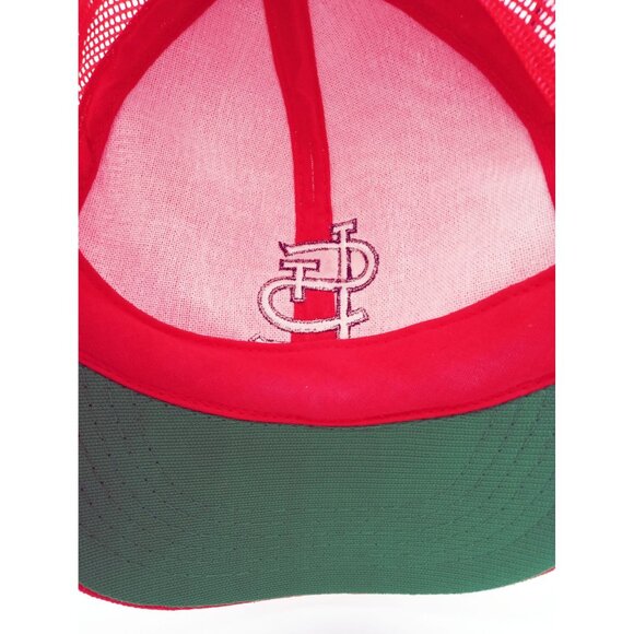 Hat St. Louis Cardinals Red Mesh Baseball Cap Vintage Snapback One Size Sports - Picture 13 of 14